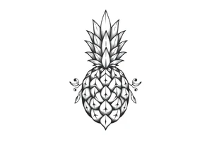 Crowned pineapple vagina , tattoo idea