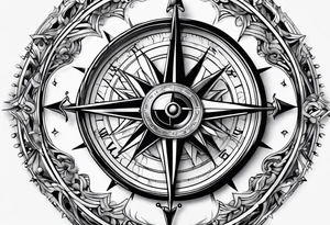 Broken Compass tattoo idea