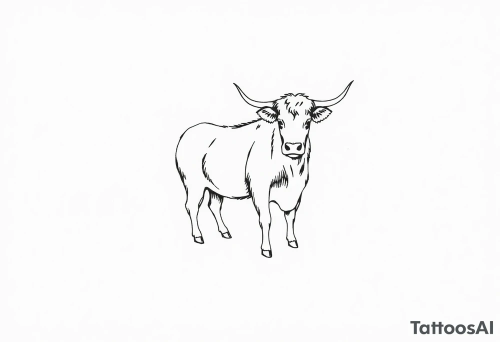 highland cow tattoo idea