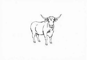 highland cow tattoo idea