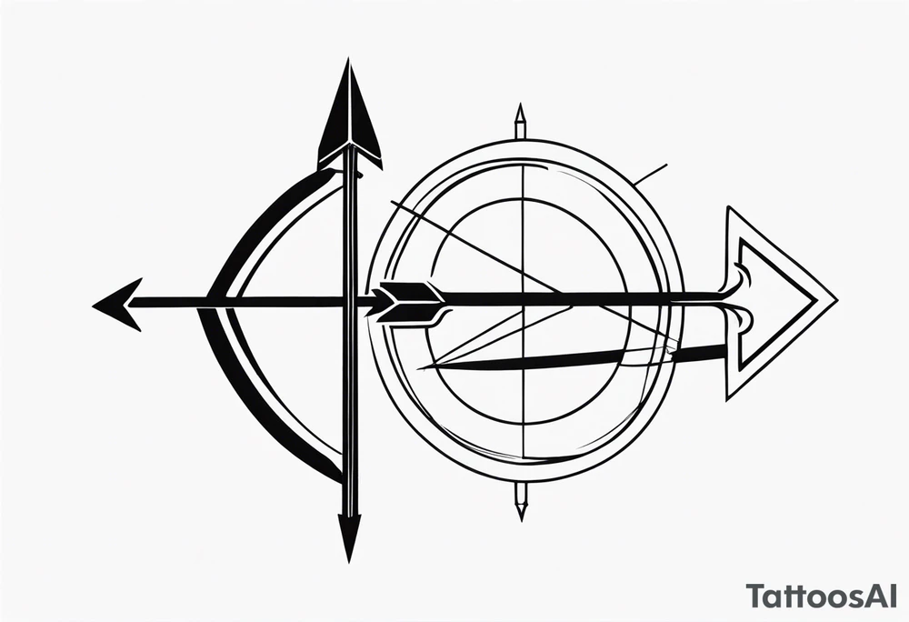 arrow and bow tattoo idea