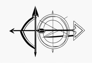 arrow and bow tattoo idea