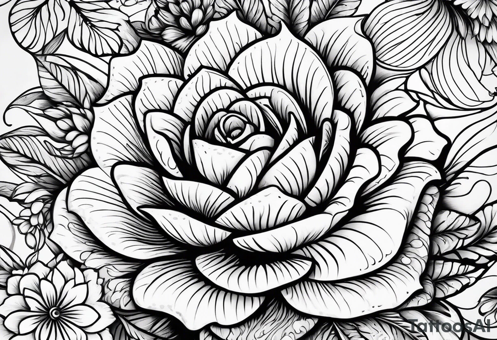 pattern flowers lace tattoo idea