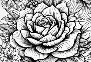 pattern flowers lace tattoo idea