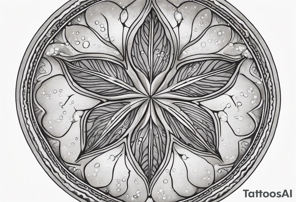 sand dollar 
fine line 
very detailed 
light gray tattoo idea
