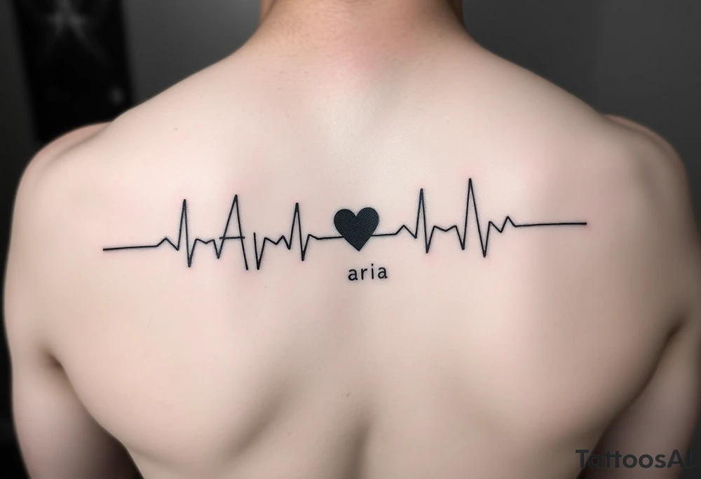 Name Aria to be written like a ECG with a little black heart at the end
Minimal tattoo for wrest tattoo idea