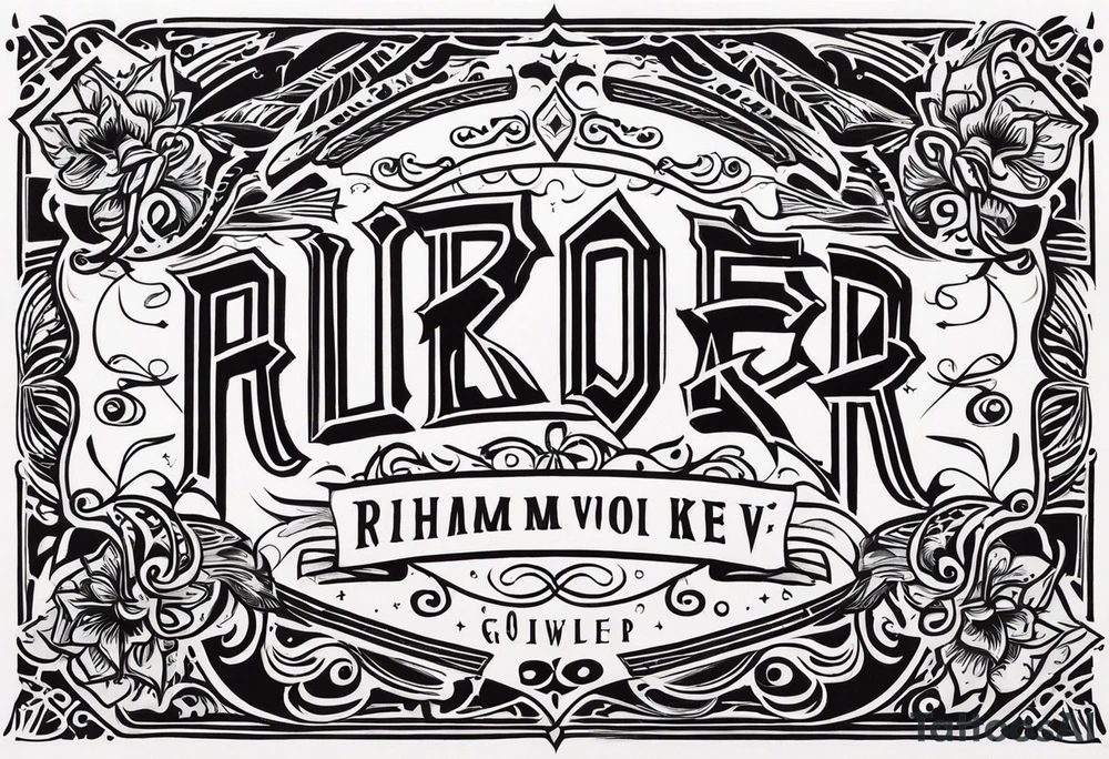 RIDER tattoo idea