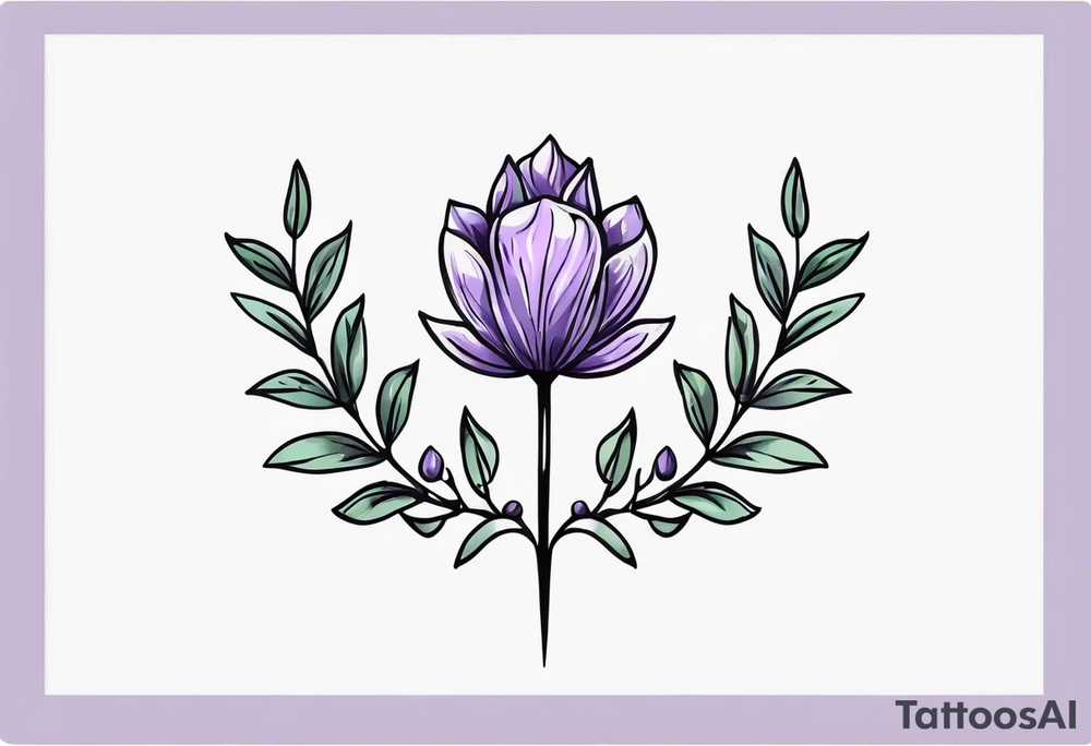 lavender tattoo idea