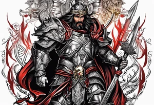 The armor of Jesus Christ kills Satan and protect his people tattoo idea