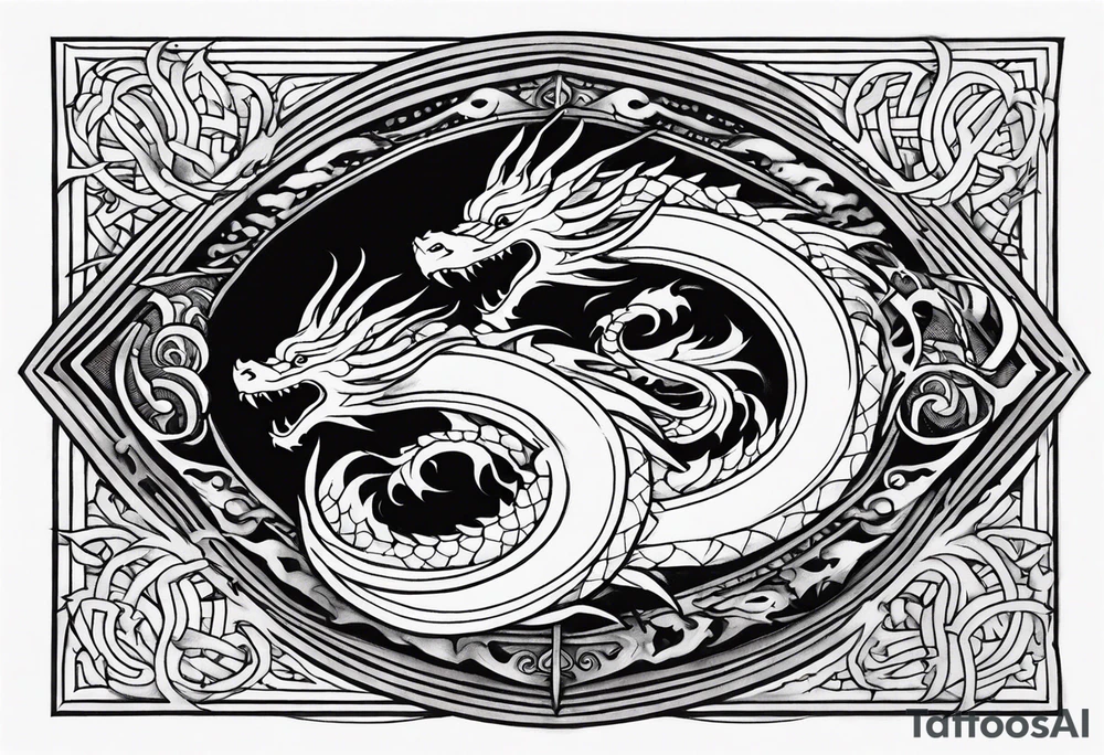 roaring dragons tattoo idea
