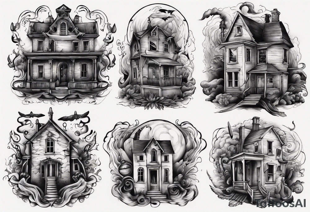Old house tattoo idea
