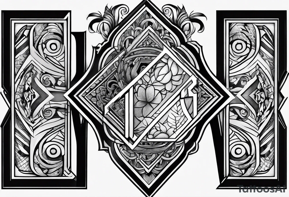 letters 
MKB tattoo idea