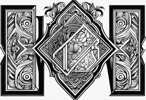 letters 
MKB tattoo idea