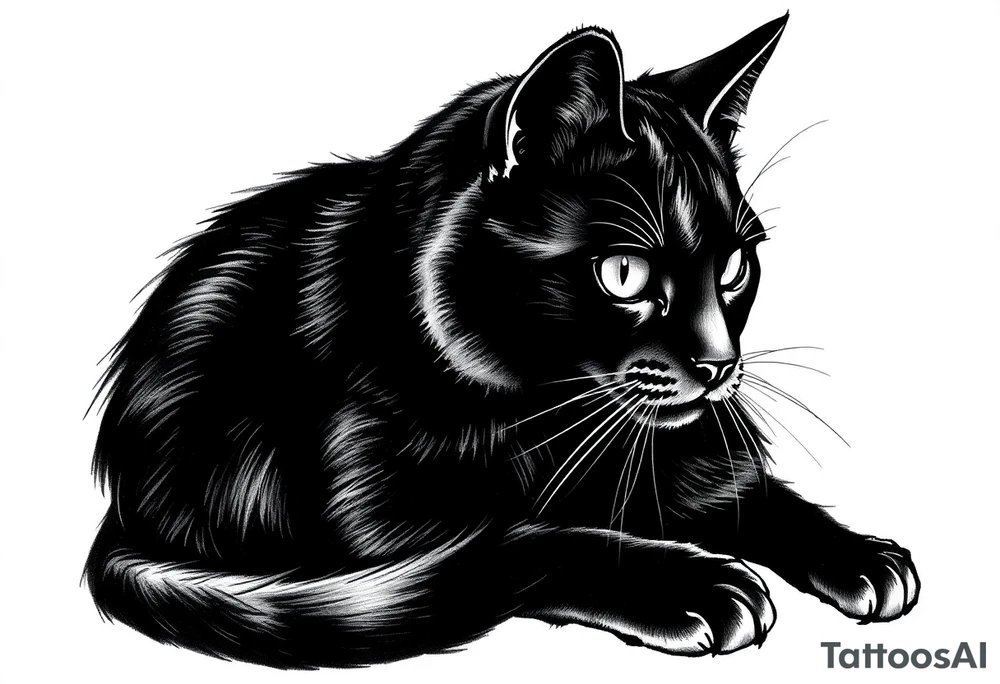 Black Cat tattoo idea