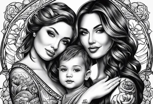mom and child tattoo idea