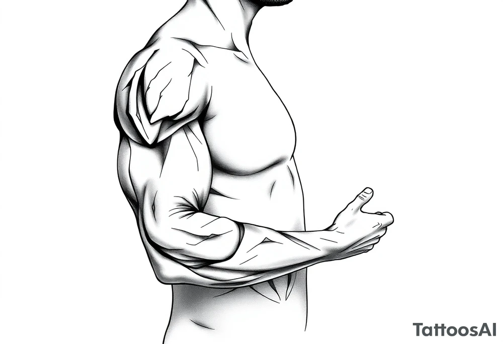 Meditating person tattoo idea