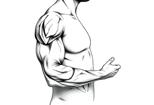 Meditating person tattoo idea