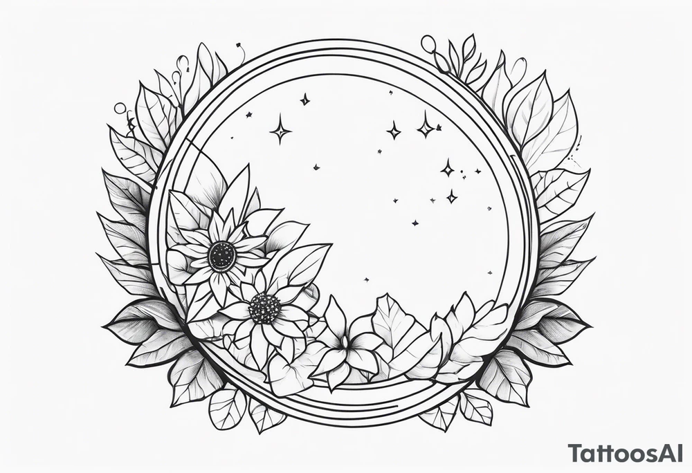 long tattoo with a halo tattoo idea