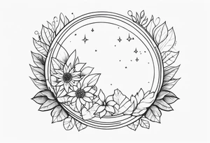 long tattoo with a halo tattoo idea