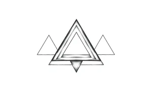 I want triangle. Spirit mind and body. Three triangles with same width and height. The first will be slightly shifted to the right and the second slightly shifted down tattoo idea