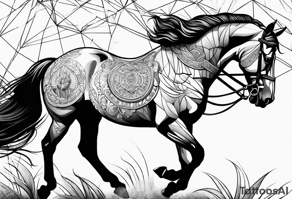 Cavalo correndo tattoo idea