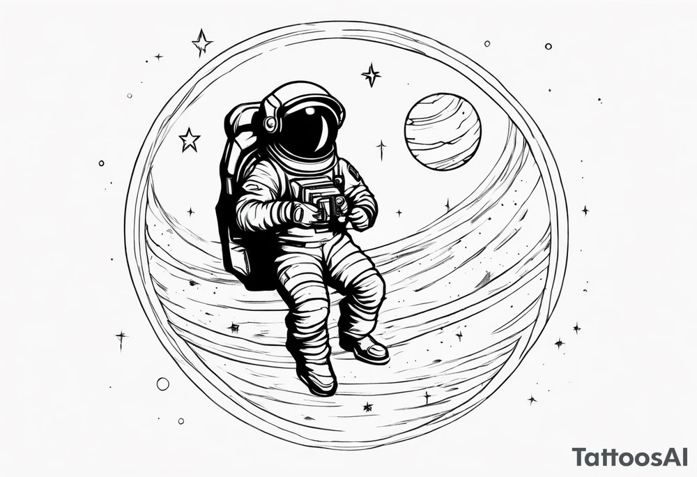 Space wanderer using speed of light tattoo idea