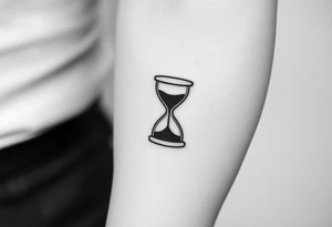 live with what you have and enjoy it to the fullest, hourglass tattoo idea
