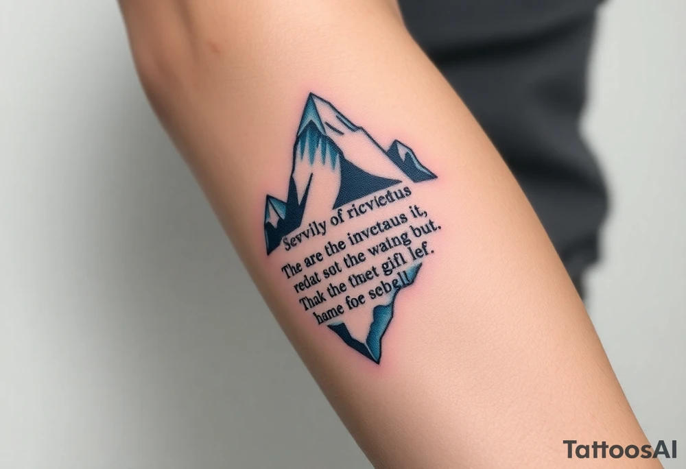 Iceberg, invictus poem, family tattoo idea