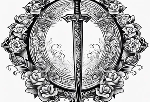 sword tattoo for back tattoo idea