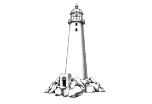 Lighthouse with coat of arms tattoo idea