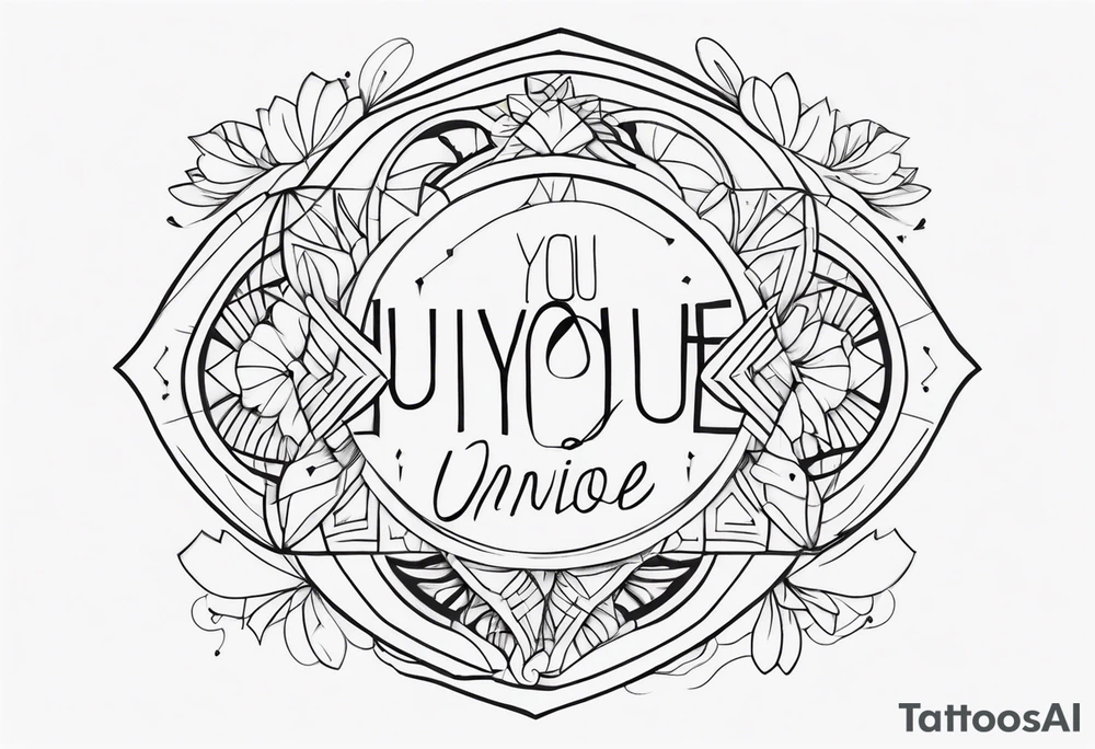 You are unique tattoo idea