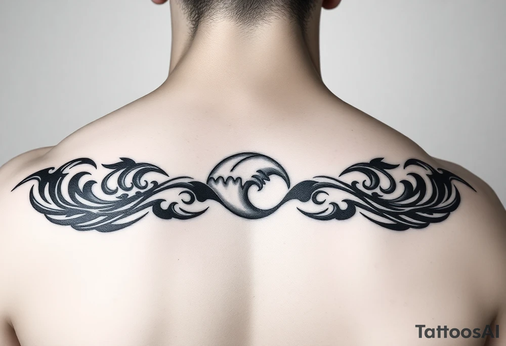 tribal wave patterns tattoo idea