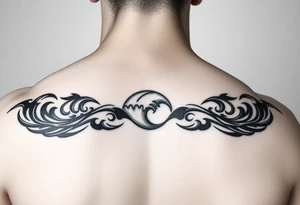 tribal wave patterns tattoo idea