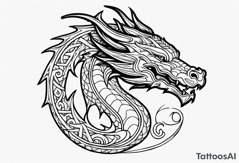 dragon collarbone tattoo idea