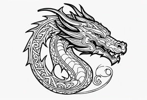 dragon collarbone tattoo idea