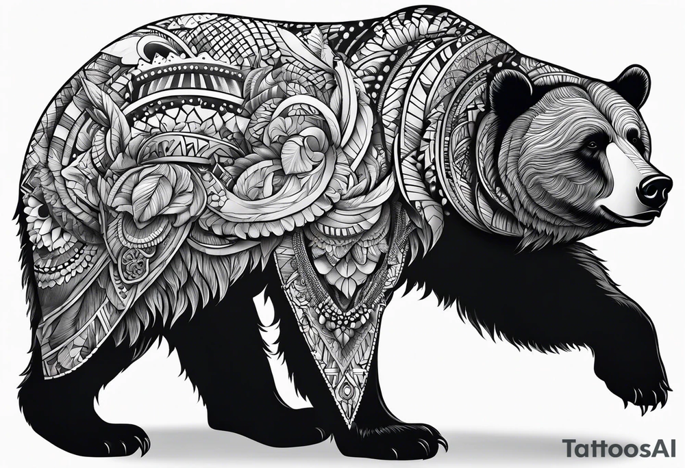 Dancing bear tattoo idea