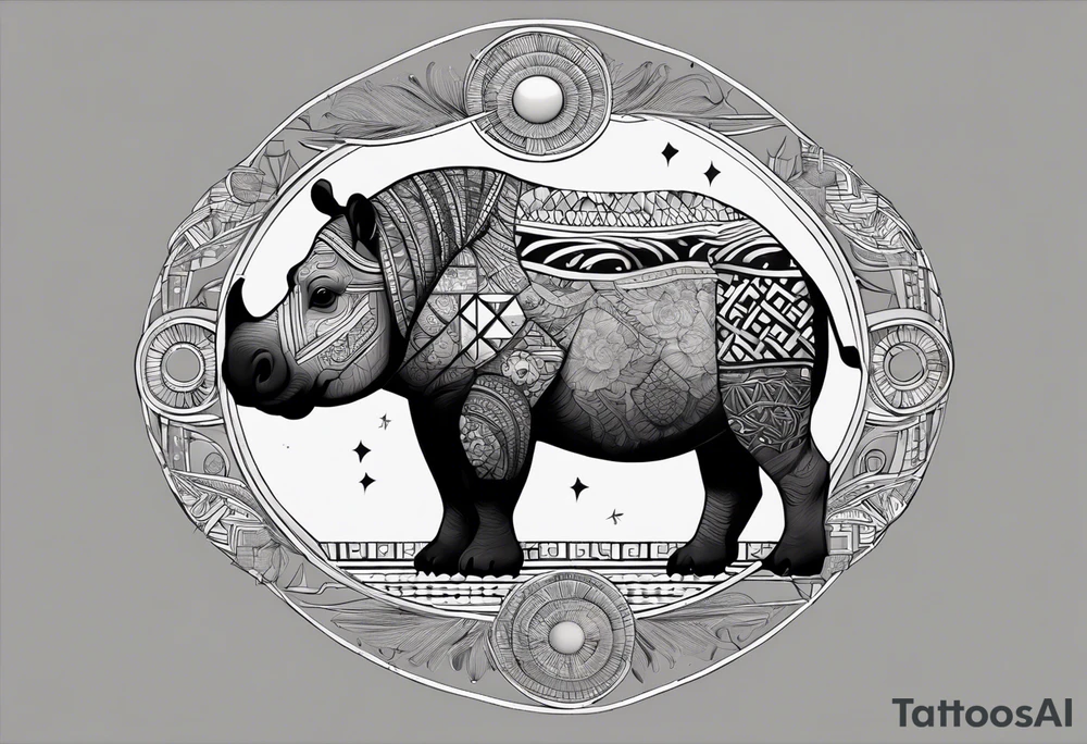 Very asymmetrical, +geometric pattern, with realistic full moon, with hippo,+tribal, +geometric, +inkart , +blackwork, +grey scale, + sketch
with wintersweet flower bud, +inkart touch, +for men, detailed , combined favourite , tattoo idea