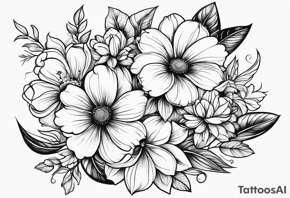 Floral tattoo idea
