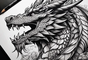 Dragon in gym tattoo idea