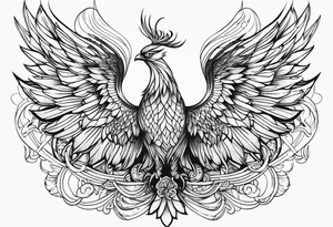 Phoenix sketch tattoo idea
