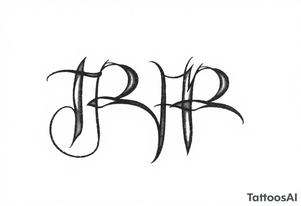 The letters "BB", with the letters overlapping, make it look artsy tattoo idea