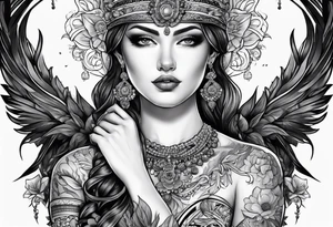 arm piece that is not floral tattoo idea