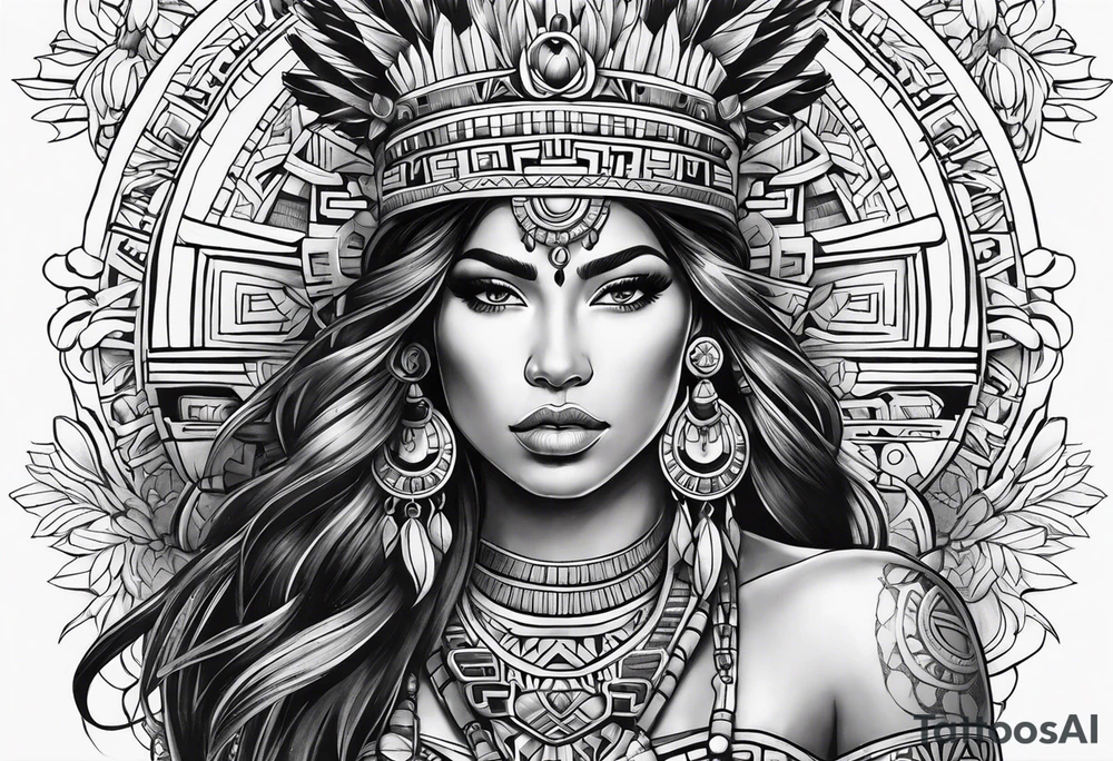 aztec princess tattoo idea
