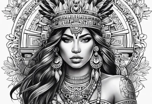 aztec princess tattoo idea
