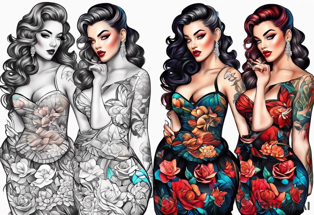 Sexy pinup tattoo idea