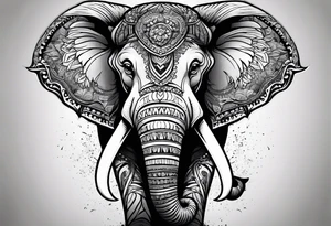 Angry elephant tattoo idea