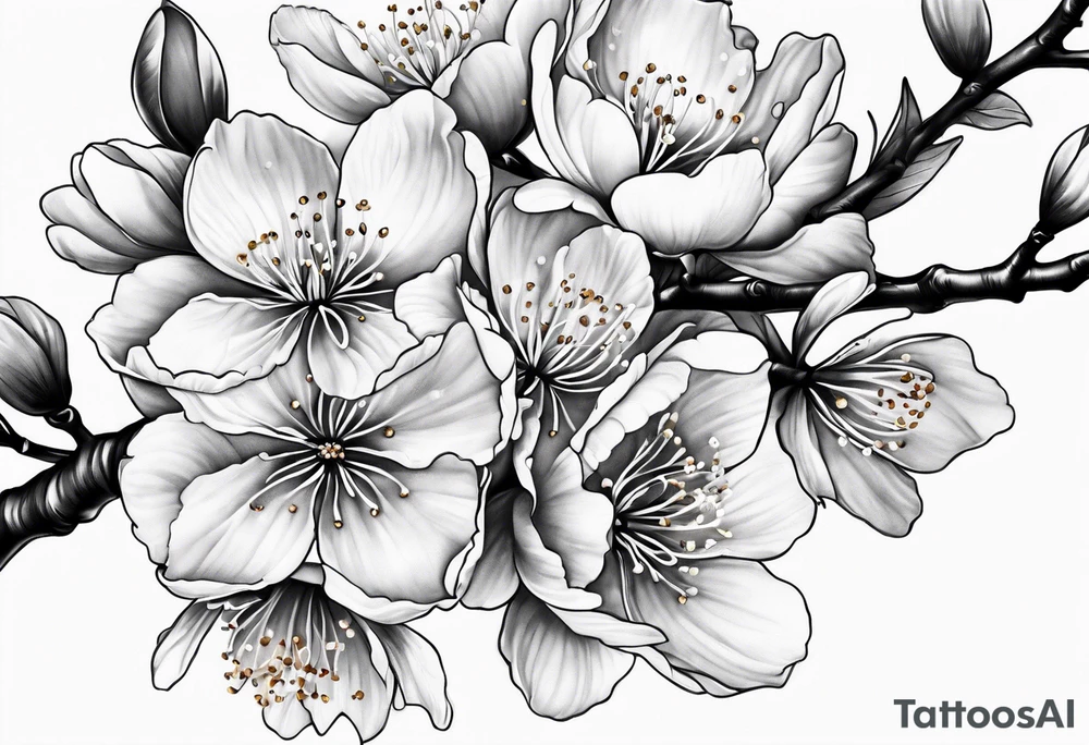 cherry blossoms tattoo idea