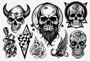 rock and roll tattoo idea