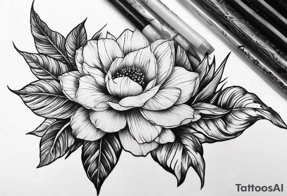 Plant sleeve tattoo idea