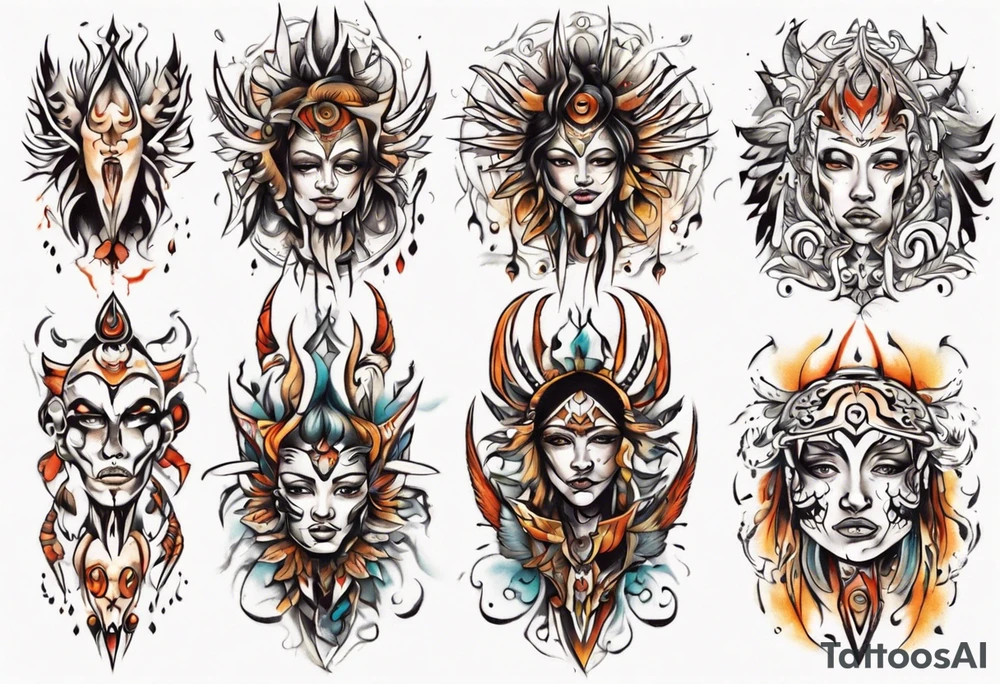 Light liberating people from fear tattoo idea